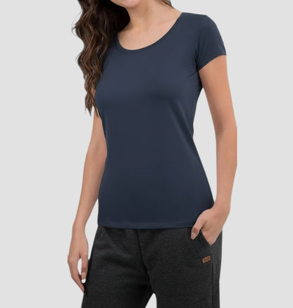 Polo de Mujer Cuello Rendondo Manga Corta