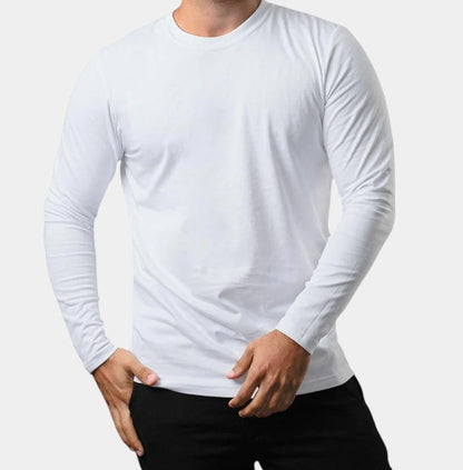 Manga Larga de Hombre Cuello Redondo