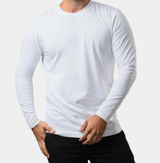 Manga Larga de Hombre Cuello Redondo