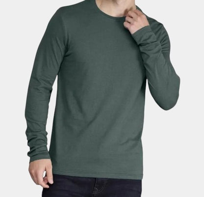 Manga Larga de Hombre Cuello Redondo