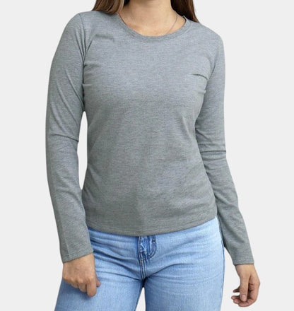 Manga Larga de Mujer Cuello Rendondo