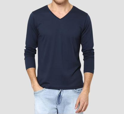 Manga Larga de Hombre Cuello V