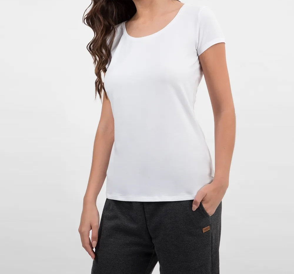 Polo de Mujer Cuello Rendondo Manga Corta