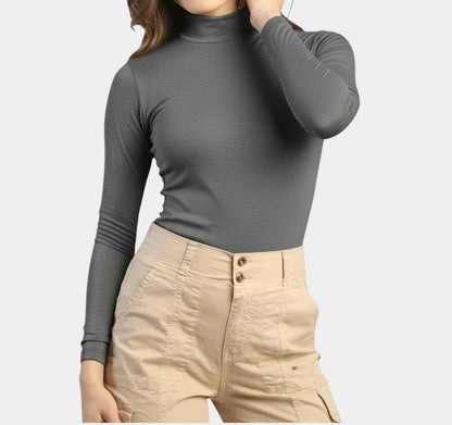 Manga Larga de Mujer Cuello Alto