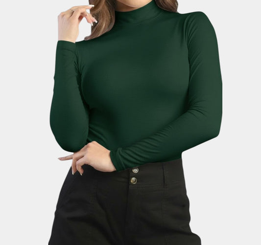 Manga Larga de Mujer Cuello Alto