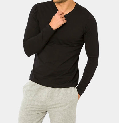 Manga Larga de Hombre Cuello V