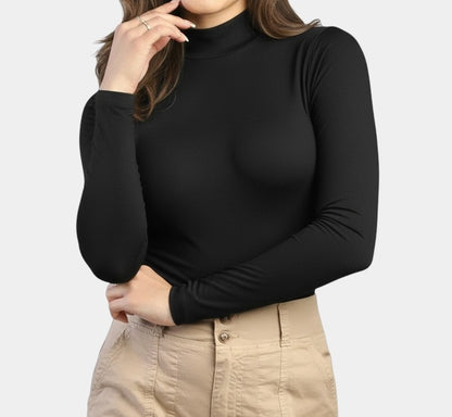 Manga Larga de Mujer Cuello Alto